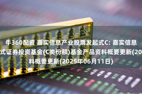 牛360配资 嘉实信息产业股票发起式C: 嘉实信息产业股票型发起式证券投资基金(C类份额)基金产品资料概要更新(2025年06月11日)